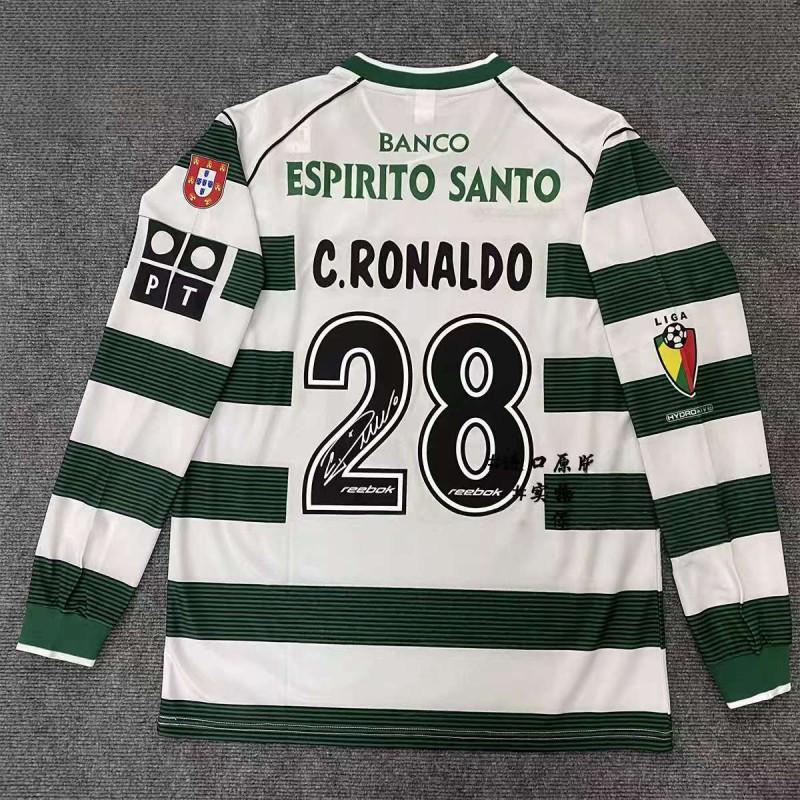Мужская ретро-футболка для тренировок с длинным рукавом C 7 Liverpool Juventus AC Milan Sporting CP Signature Edition