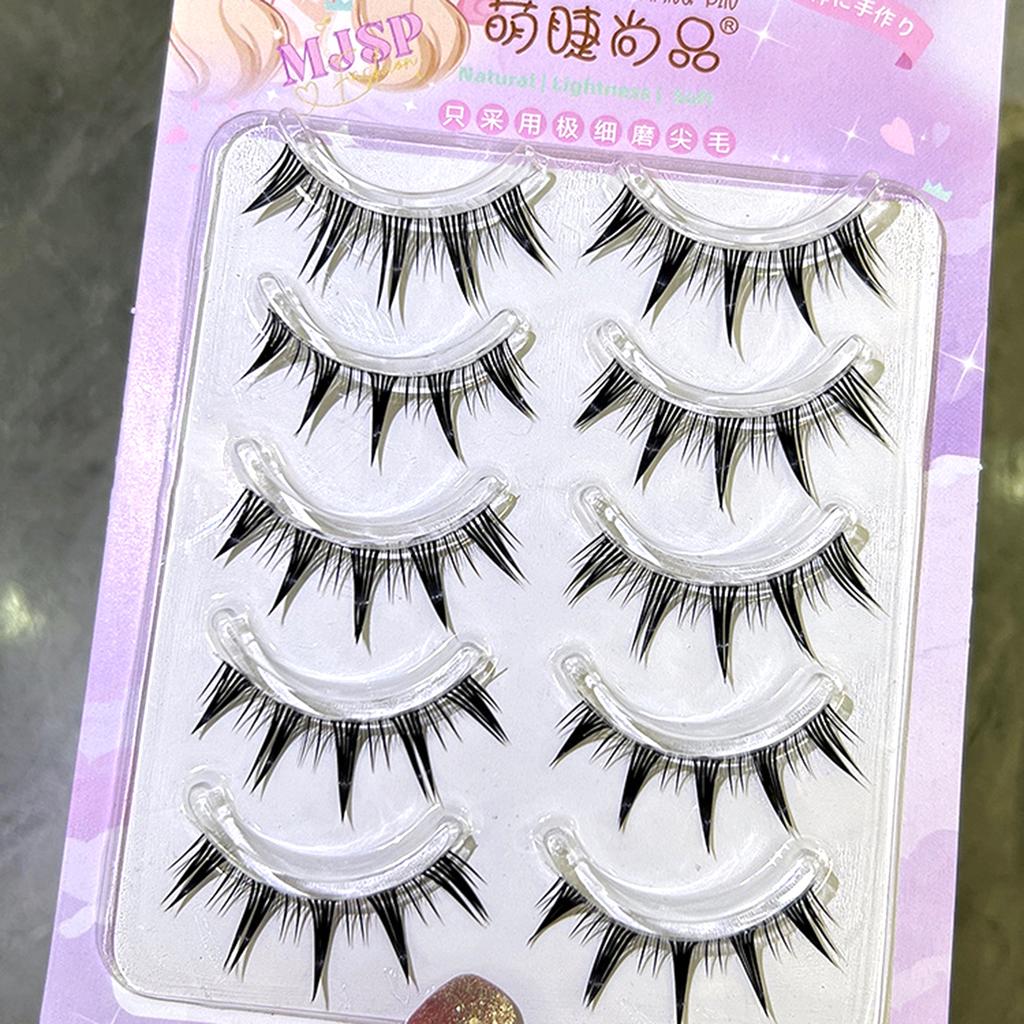 Natural Simulation False Eyelashes 3D Effect Curling Fluffy Soft Eyelashes for DIY Makeup Use Beauty Salon