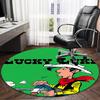 Luke Wild West Round Rug for Livingroom,Bedroom, Palyroom, Chair Rug, Area rug, Circle Carpet, Large Size Fan Christmas gift