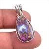 Натуральный фиолетовый медный бирюзовый драгоценный камень 925 пробы из твердого серебра Подарочный кулон 1,5 дюйма j2F22
