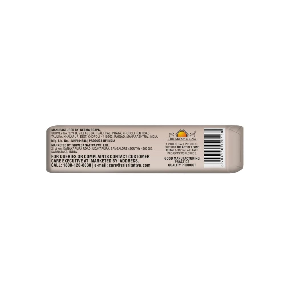 Sri Sri TATTVA Jasmine & Vitamin E Soap 100gm X Pack of 8 | Moisturising Cleanser for Glowing Skin