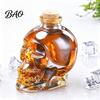 Bourbon Storage Bottle Skull Whiskey Decanter, 3D Glass Liquor with Stopper, Novelty Wine Dispenser for Home Bar, Unique Gothic Gift Men Smooth Pour