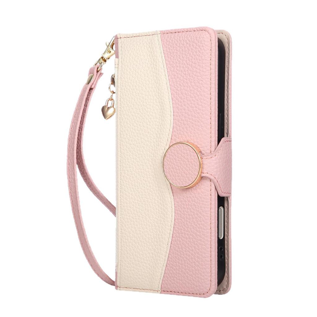 Кошелек-чехол iPhone 17 Color Block: Кожаный чехол с защитой от падений, ремешком и слотами для карт