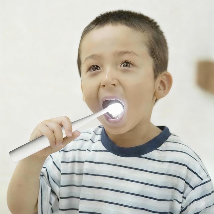 Illuminated Children's Toothbrush with LED White Light 3 in 1, Fun & Oral Check & Teeth Brushing, Kids Toothbrush With Light