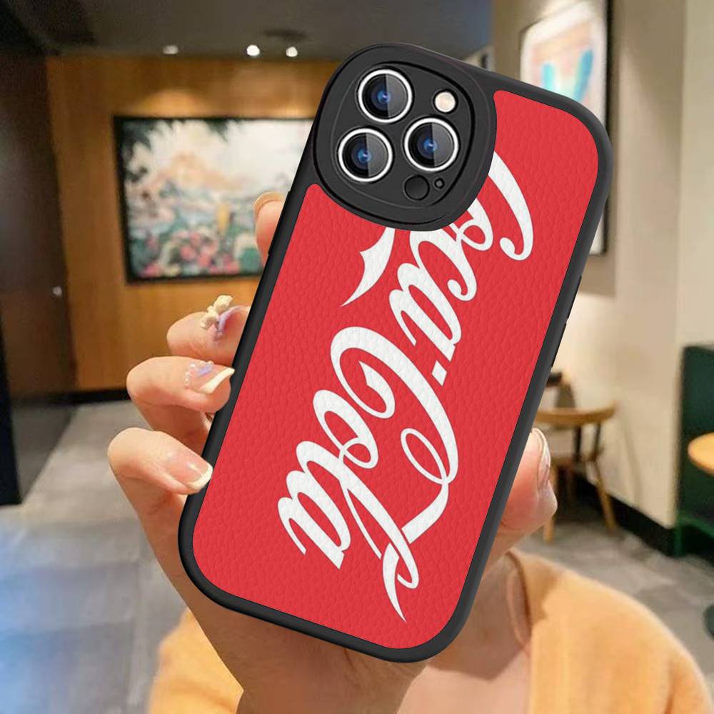 Бренд C-Coca Логотип C-Cola Чехол для телефона Для IPhone 16 15 14 13 12 11 Pro Max Plus Ударопрочный кожаный чехол