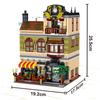 City Street View Building Blocks CAFE Shop Garden Hotel Restaurant Store Architecture Bricks Model Toy Gift For Kid