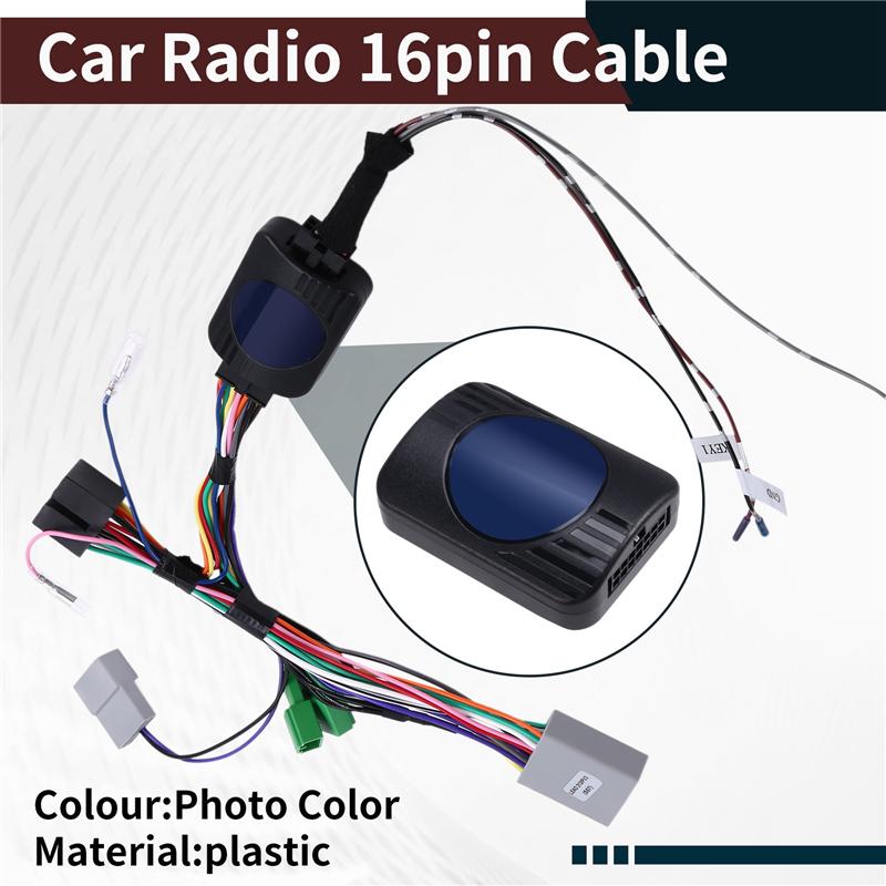 Powerful For Honda Civic Hatchback Adapter Cables Wries Car Radio Android 16Pin Cable 2006+ ISO Power Cable