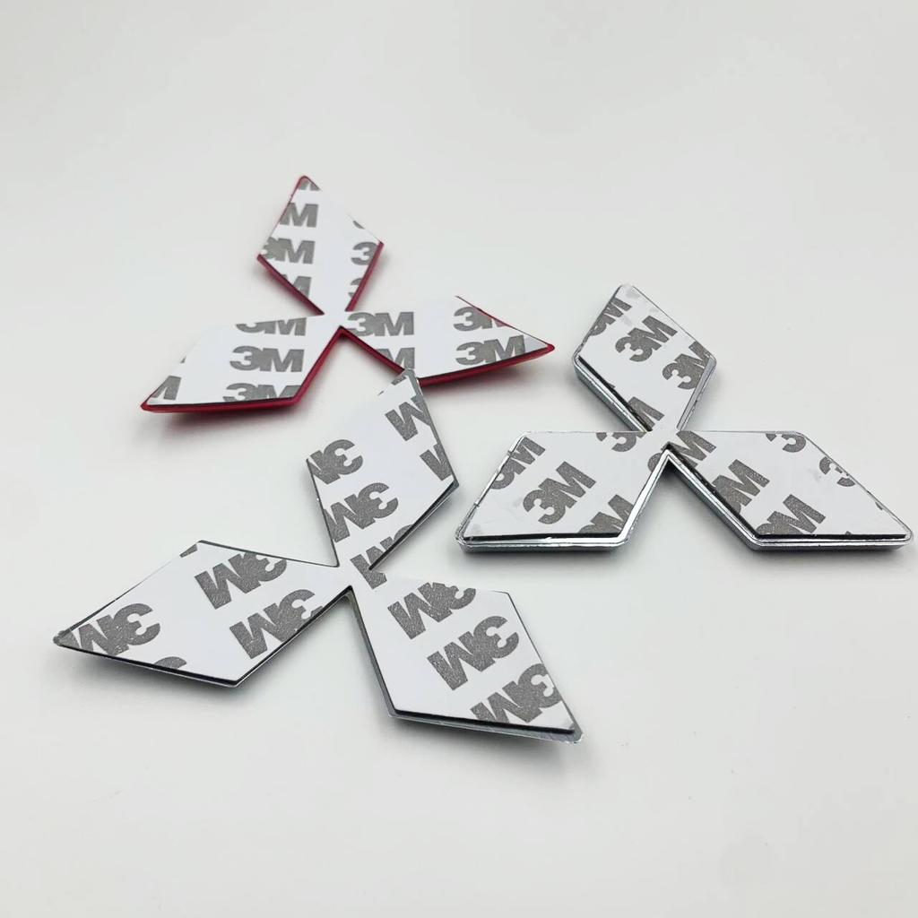 1pcs ABS for Mitsubishi Lancer ASX Colt Pajero V7 Outlander Eclipse Delica EVO Car Front Grille Badge Decal Cover Rear Emblem