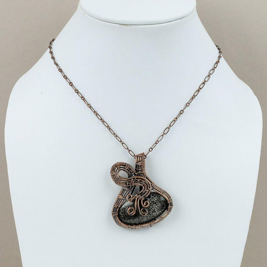 Подвеска из медной проволоки ручной работы «Стингрей Коралл» 2,17 дюйма l5g86