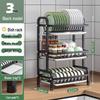 Yunshuang 3-ярусная кухонная сушилка для посуды из углеродистой стали