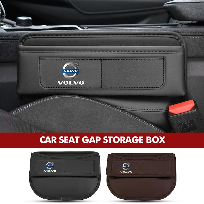 Car Seat Gap Storage Organizer Leather Auto Console Side Pocket For Volvo V60 V90 S60 S80 S90 C30 XC40 XC60 XC70 XC90 V40