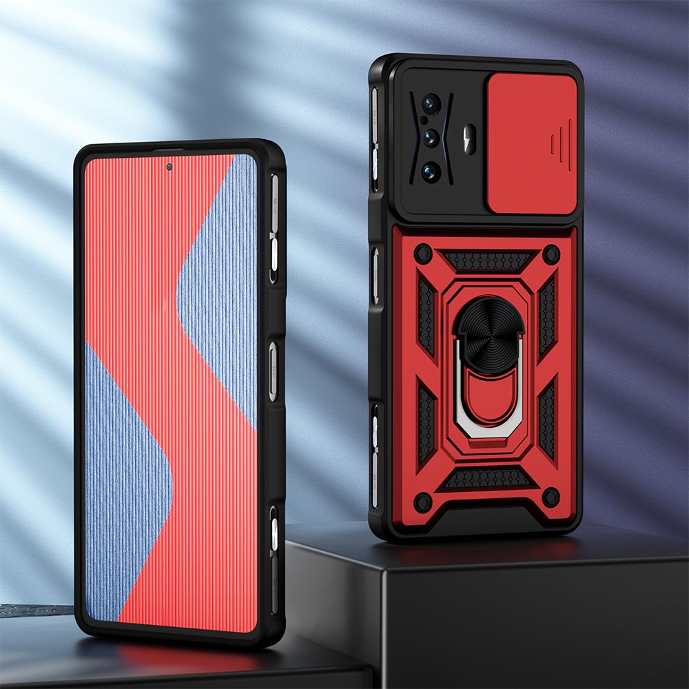 KEYSION Противоударный чехол для Xiaomi POCO F4 GT F3 5G F3 GT, защитный чехол для камеры с push-pull, чехол для телефона Redmi K50 Gaming K40 Pro