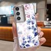 Романтичный чехол с узором из роз для Samsung S26 S25 Ultra S24 FE S23 Plus S22 S21 A15 A16 A17 A35 A36 A37 A54 A55 A56 A57 5G Покрытие линз Мягкий чехол