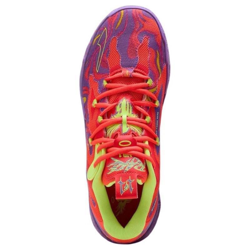 Puma X LaMelo Ball MB.03 Мужские Баскетбольные Кроссовки Красный Фиолетовый 310847-01