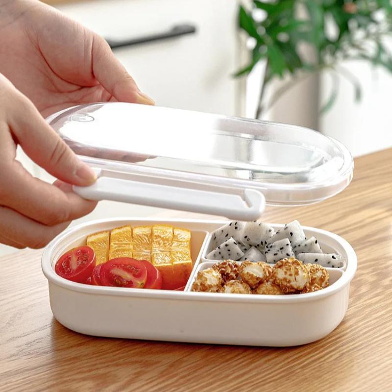 Отдельный ланч-бокс Портативный ланч-бокс Bento Box Герметичный пищевой контейнер Посуда для микроволновой печи Ланч-бокс Белые ящики для хранения