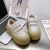 Весенняя женская обувь новая липучка большая голова белые туфли женские толстая подошва увеличивает 2025 женская обувь новая универсальная повседневная обувь