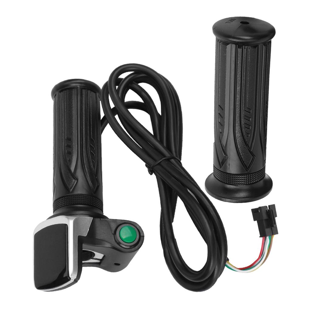 Electric Bike Throttle Grip LCD Electric Quantity Display with Switch 6 Cores Speed Governing Throttle Grip Throttles 2