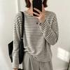 Women Autumn Winter Loose Knitted Sweater Soft Warm Long Sleeve Solid Color Casual Oversized Pullover Daily Streetwear Tops