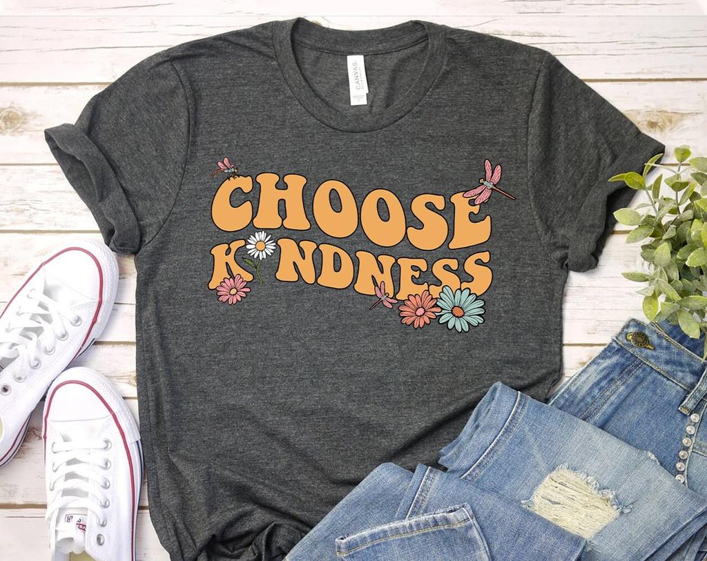 Choose Kindness T-shirt, Kindness Shirt, Teacher Kindness Gift, Positive Tee, Smiley Face Top, Inspirational Shirt, Spiritual Tee, Mom Shirt