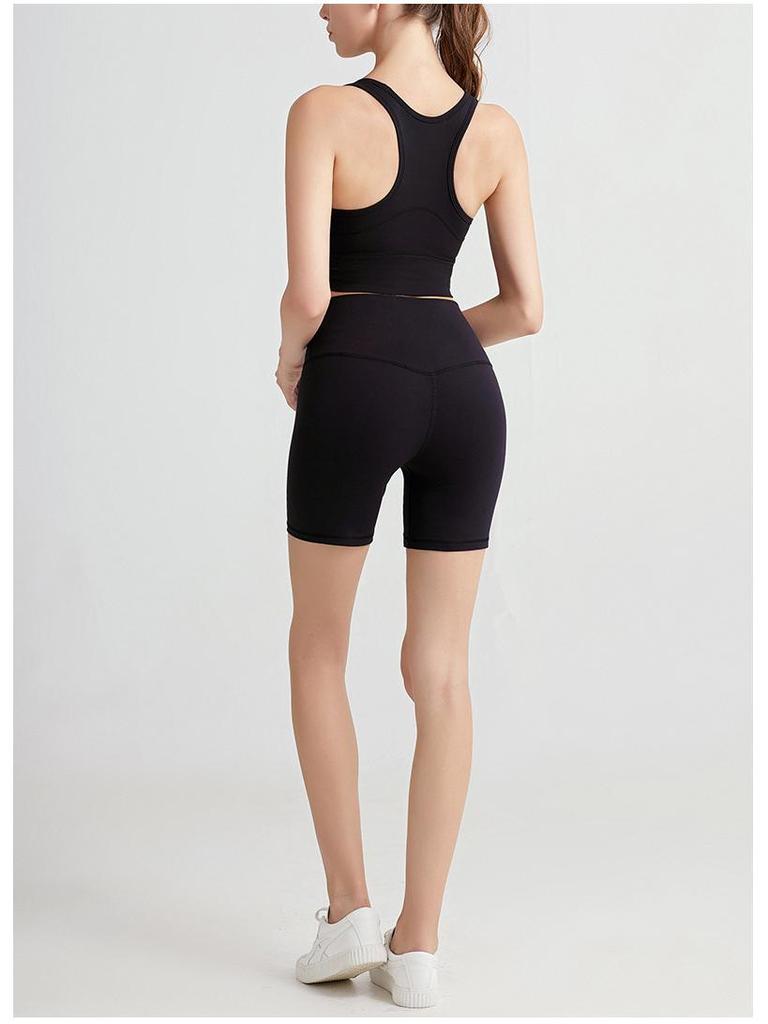 Женский спортивный бюстгальтер телесного цвета в стиле майки: Ударопрочный, красивый дизайн спинки, идеально подходит для йоги и бега.