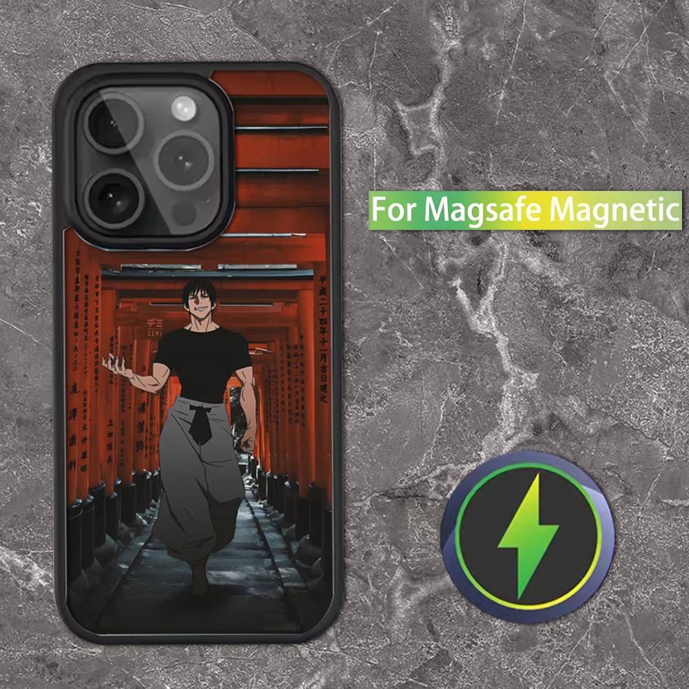 Чехол для телефона Toji Fushiguro J-jujutsu для iPhone 16,15,14,13,12,11,Pro,Max,Plus,Mini,SE Магнитная беспроводная зарядка Magsafe