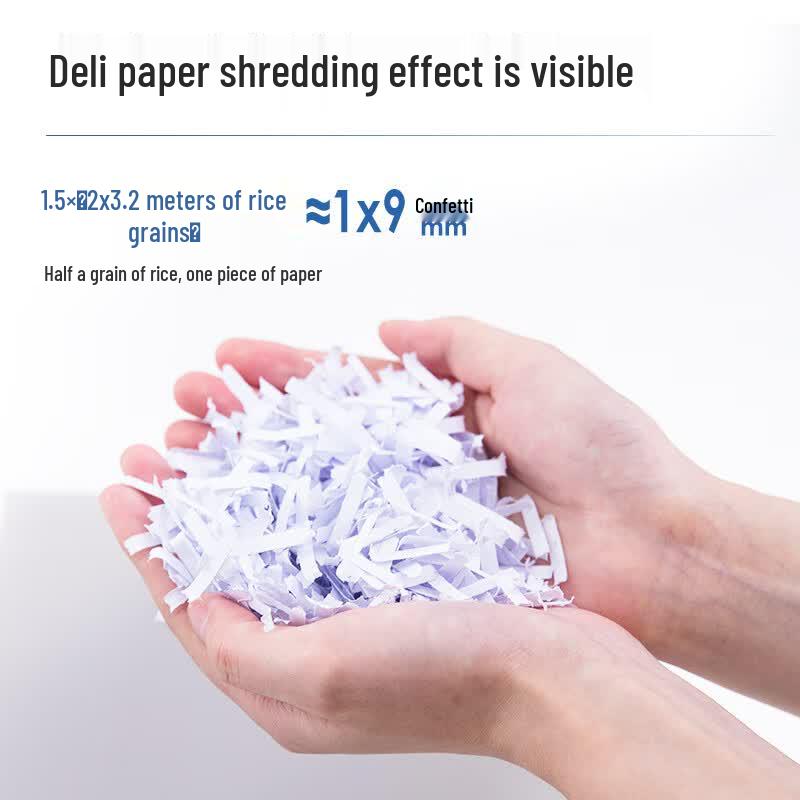 Deli Level 6 Commercial Micro-Cut Paper Shredder CN plug (adapter included)