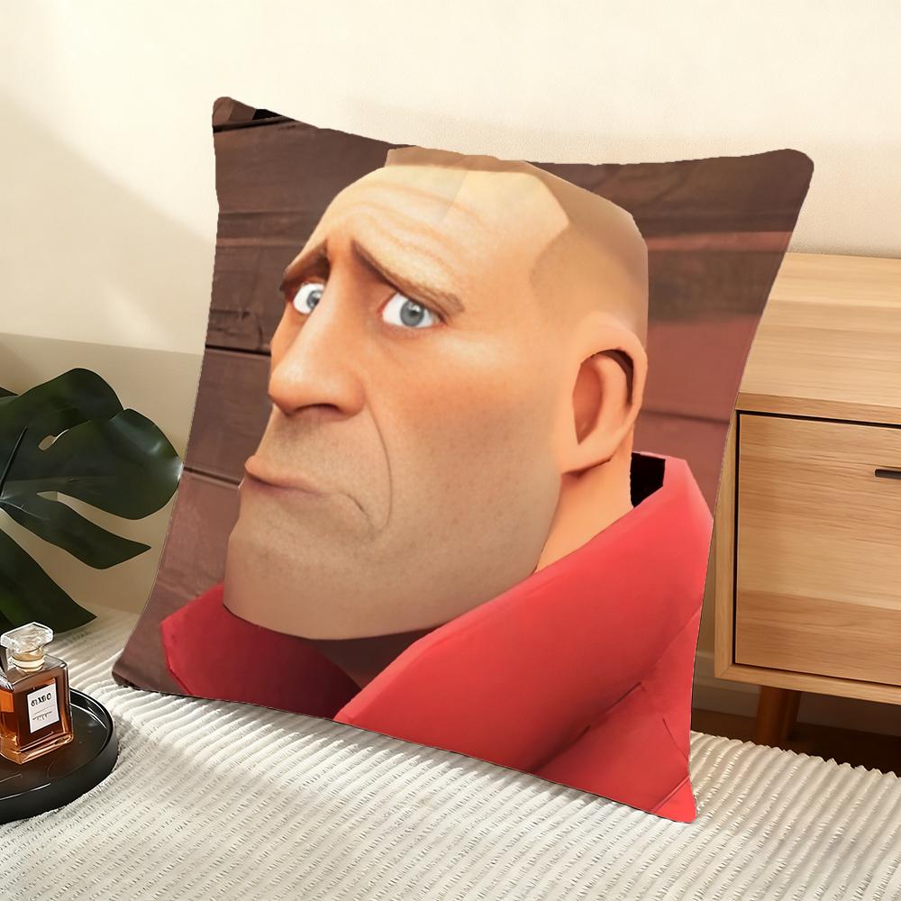 T-Team F-Fortress 2 Чехол для подушки-подушки Мягкий коротковорсовый чехол для подушки Гладкая уютная текстура Эстетичный чехол для подушки Домашний декор