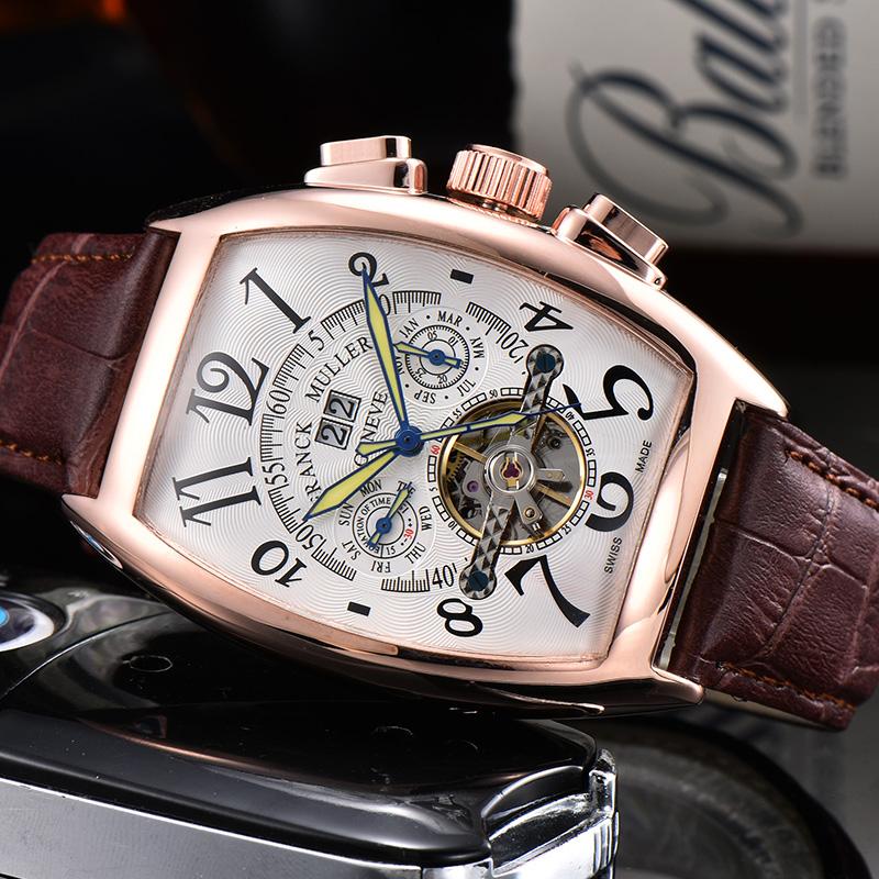 Мужские механические повседневные часы с маховиком и спиральной короной, одной складной застежкой и указателем