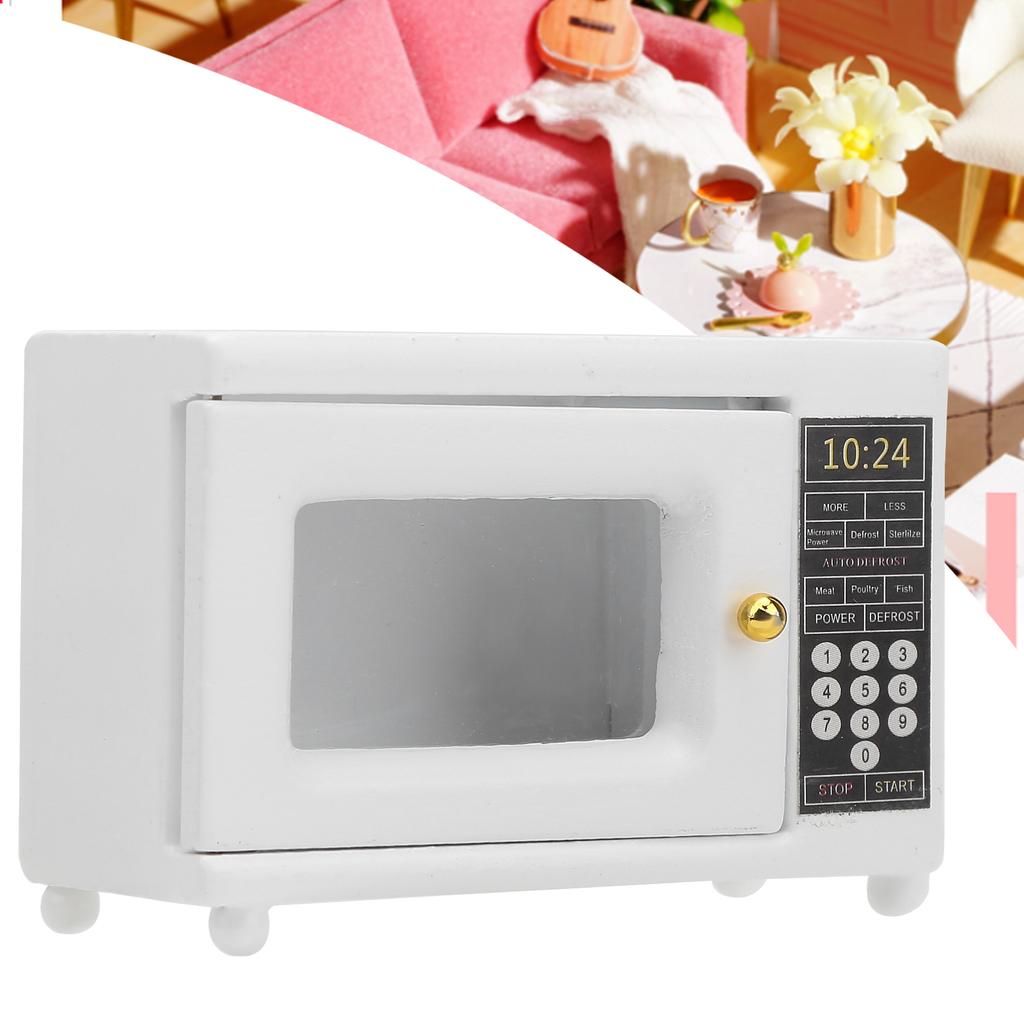 1:12 Dollhouse Microwave Oven Mini Kitchen Appliance Doll House Accessories Room Small Decoration