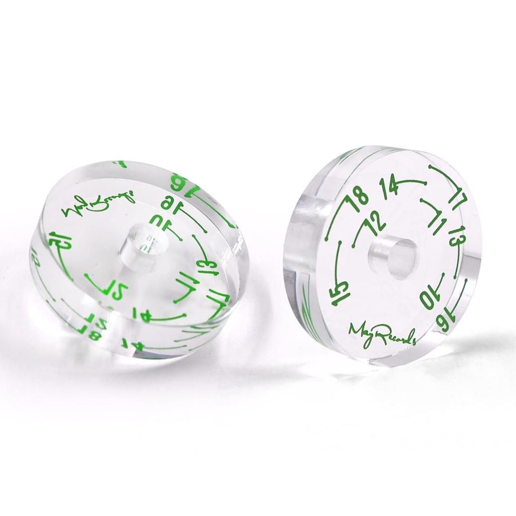 Record Adapter for EP Record Player Accessories 45 RPM Adapter for Big Hole Records Clear Acrylic Material Distance Calibration Scale Included 7"