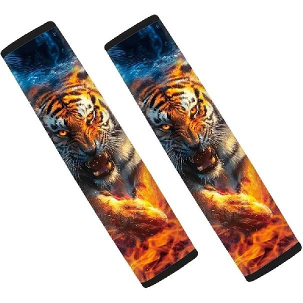 SEANATIVE Винтажный Американский Флаг Печать Накладка на Ремень Безопасности Автомобиля Защитный Чехол на Ремень Безопасности Комплект из 2 шт. Декор Салона Автомобиля