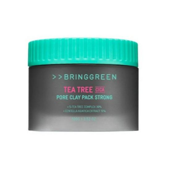 BRING GREEN Tea Tree Cica Pore Clay Pack Strong Red Bean Scrub Mask Deep Cleansing 100g