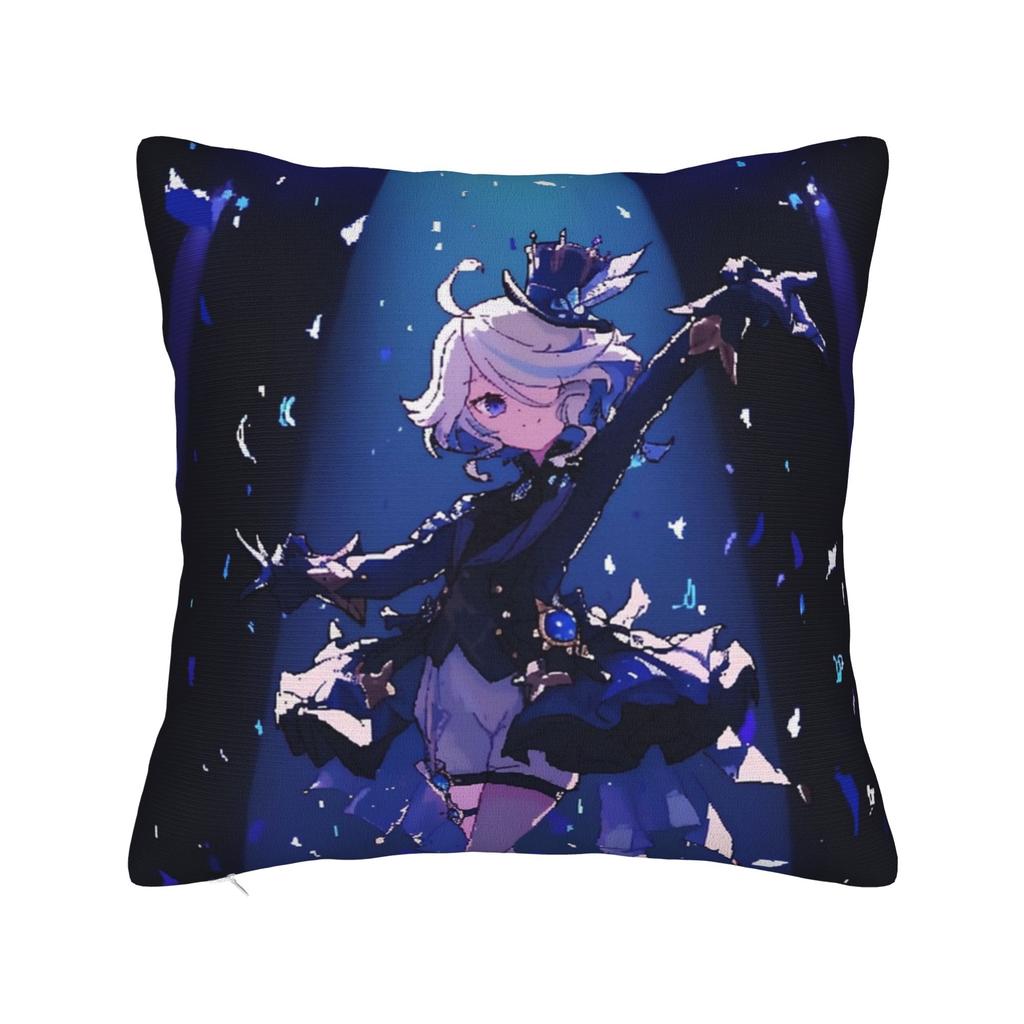 Furina Genshin Impact Waifu Pillowcase Double-Sided Printing Polyester Cushion Cover Decoration Pillow Case Cover Car Square