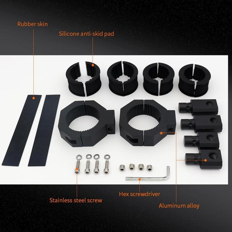 Ac29-2Pc Light Bar Mount Kit 28-50Mm Universal Work Light Tube Clamp Mounting Bracket Rotatable 360° For Motorcycle Crash Bar Pa
