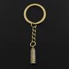 Fashion 30mm Key Ring Metal Key Chain Keychain Jewelry Antique Bronze   Leaning Tower Of Pisa Italy 25x7mm Pendant