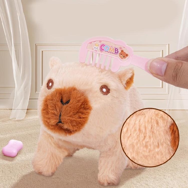 Sounding Animal Electric Pet Plush Capybara Toy with Simulation Movement Raise a Pet Toy for Kids and Toddler Fun Gift