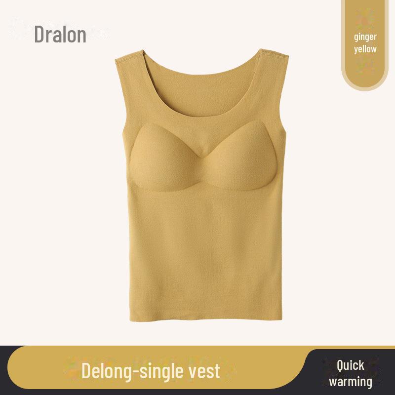 2023 Бесшовный женский теплый жилет на бархатной подкладке