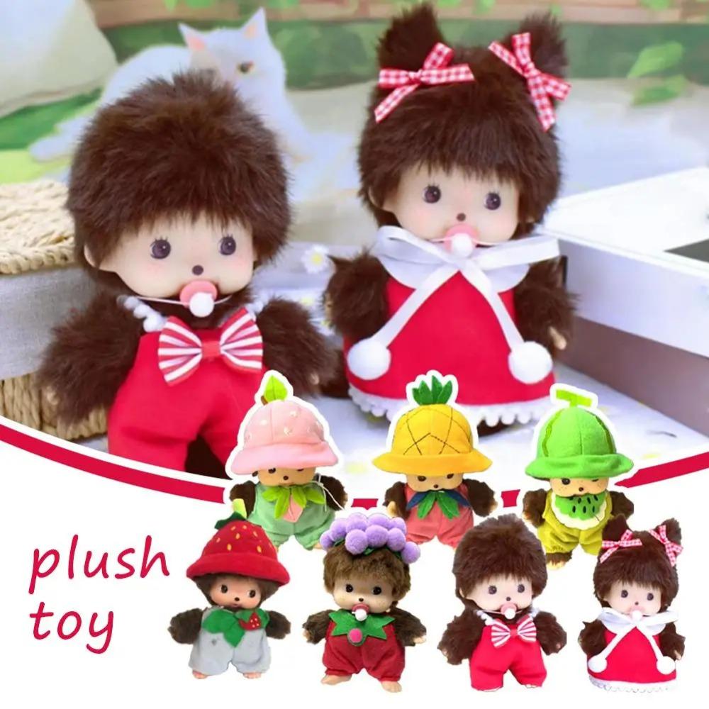 Фруктовое приключение Серия Monchiqi Плюшевая кукла ПП хлопок Милая кукла Подарок на день рождения Подвеска-украшение для школьной сумки Клубника Милая девочка 15 см