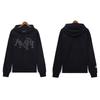 5873 Amiri Hoodie Flocking Letter Logo Толстовка Высокое качество Хип-хоп Свободный унисекс Очень большой модный брендовый пуловер с капюшоном Комплект