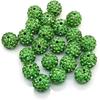 100 Штук Глины с Стразами 10 мм Полимерные Кристаллы Круглые Шармы Алмазные Бусины для Изготовления Украшений DIY Ожерелье Браслет (10 мм Зеленый)