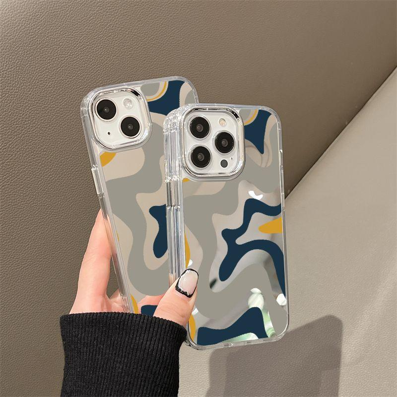 Simple line mirror for iPhone17promax mobile phone case 16/15 electroplating 13 Apple 14