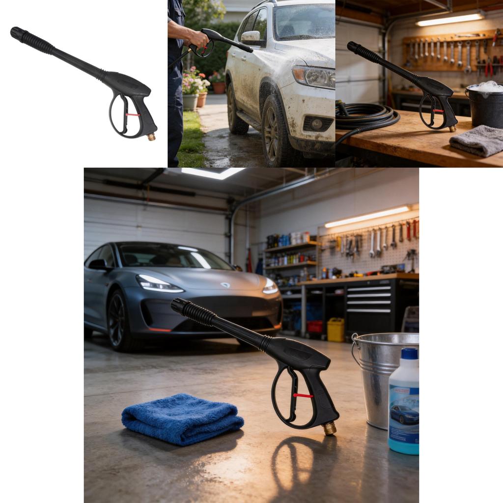 Durable Pressure Water Gun With Copper And Stainless Steel For Garden And Vehicle Cleaning