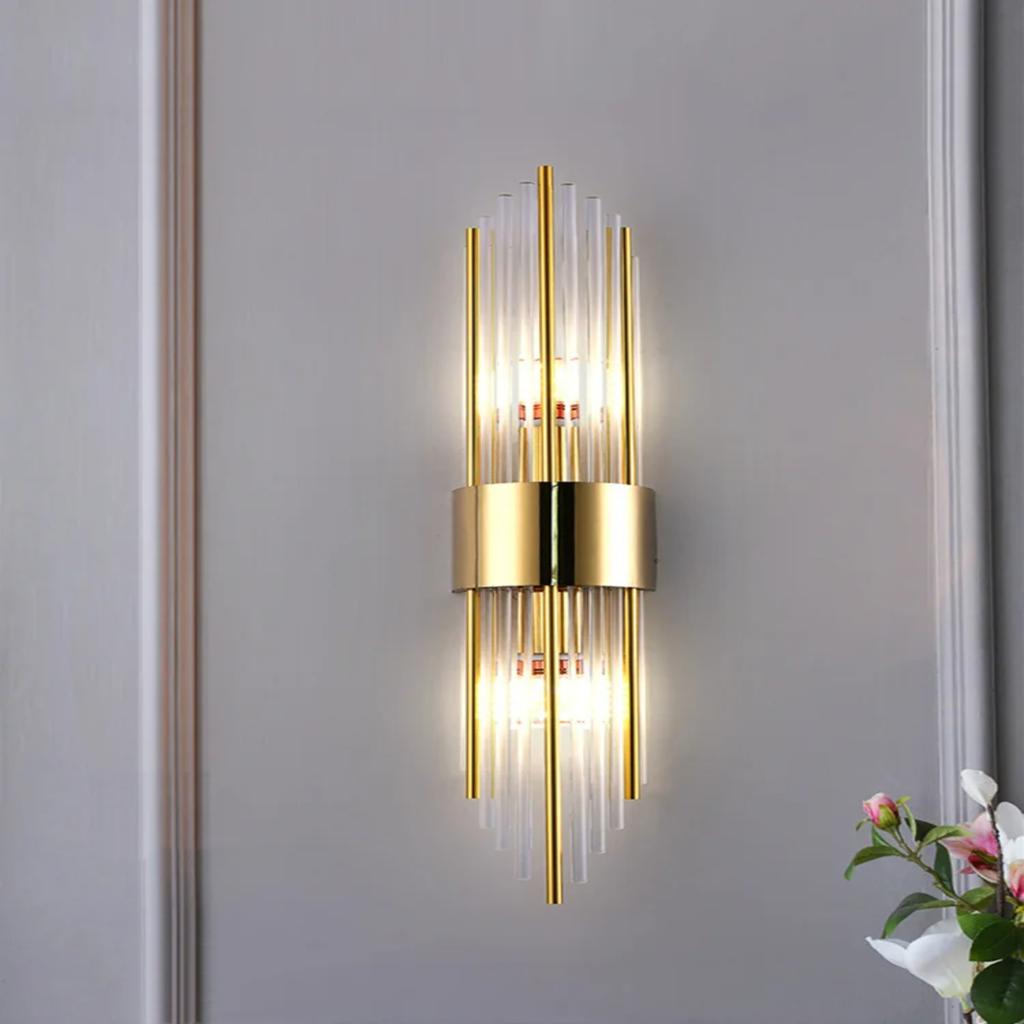 New Glass Wall Lamp Living Room Bedroom Loft Stairs Aisle Indoor Art Decor Modern Gold Sconce Led Wall Light Fixture 2024