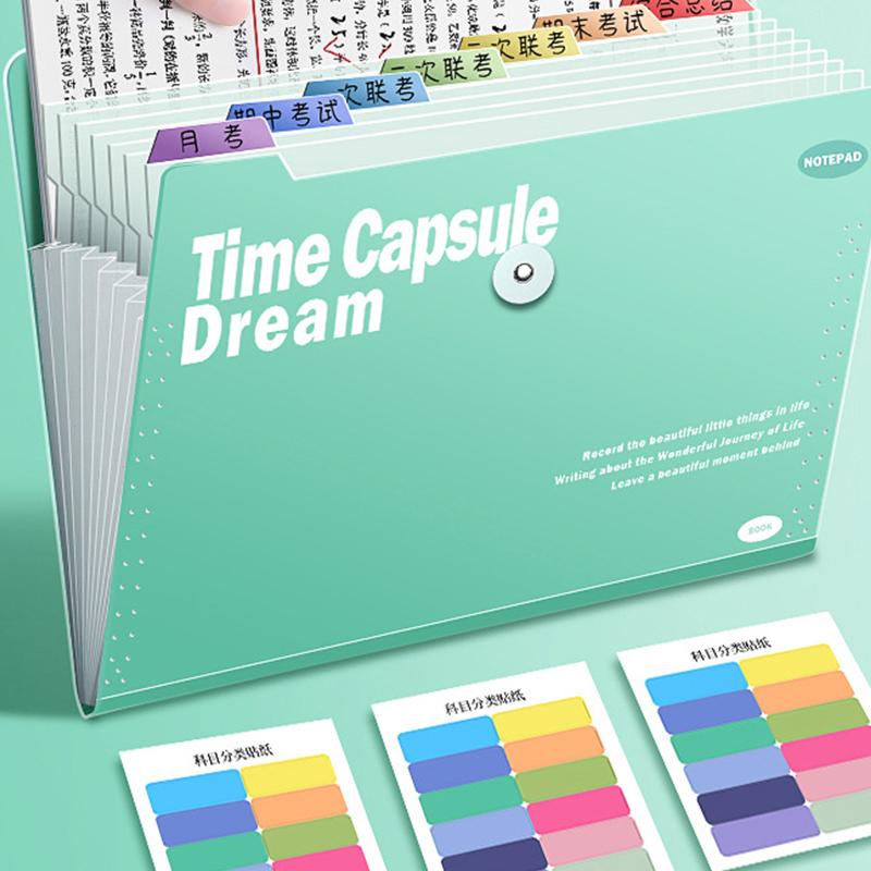 Папка-файл формата А4 с 5/8/12 карманами, хранилище для контрольной бумаги, портативный водонепроницаемый органайзер, большая емкость, классифицированный портфель