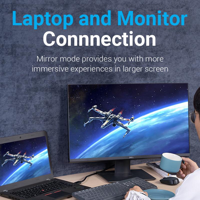 Кабель Vention DisplayPort-HDMI, кабель 4K DP-HDMI, 1080P, 60 Гц, порт дисплея HDMI для ПК, ноутбука, HDTV-проектор, кабель DP-HDMI