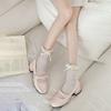 Female Summer Thin Sweet Bowknot Belt Lace Lace Calf Socks