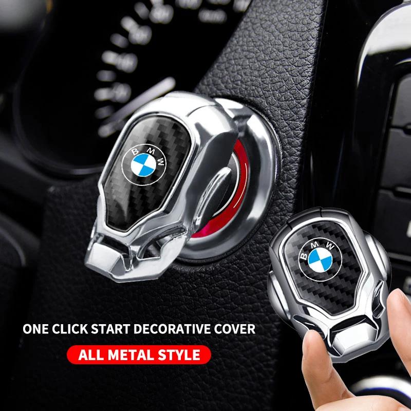 BYC1 1PCS Car ONE-CLICK Start Buttons Protective Cover Decor For BMW X1 X3 X5 X6 X7 1 3 5 6 7 Series G20 G30 G11 F15 F16 G01 G02 F48