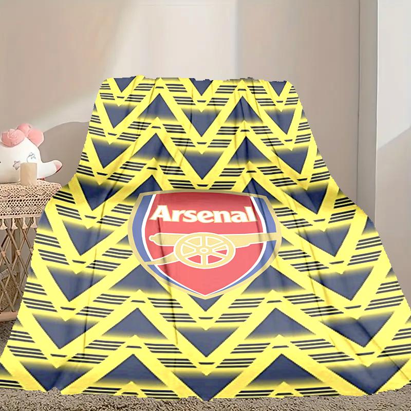 [1pc Football Club Blanket] All-Season Blanket - Cozy Blanket for Sofa Couch Home Decoration, Digital Printed Nap Blanket