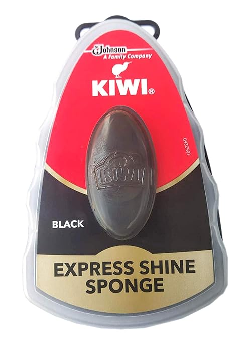 Kiwi Губка для экспресс-чистки обуви, черная (Пакет из 3)