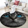 Black Cats pattern round rug,Carpet Rug for Living Room Bedroom Playroom ,Non-slip Floor Mat,Holiday Gifts and Birthday Gifts.